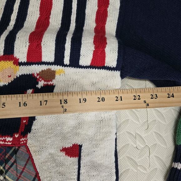 Vintage Susan Bristol Tennis Golf Country Club Cardigan Sweater Medium Flawed - Picture 14 of 15